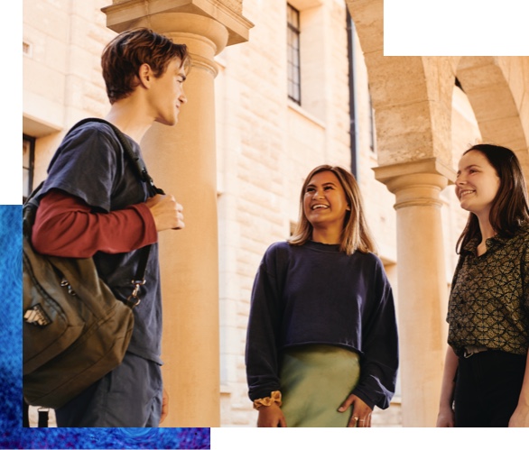 students chatting